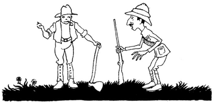 THE HUNTER AND THE WOODMAN