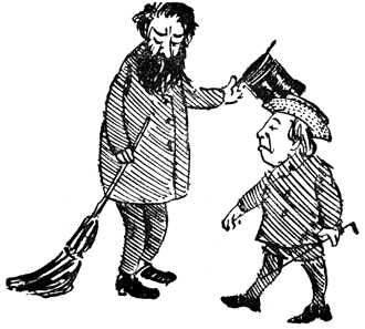 A man tips his hat to Godolphin Horne, who snubs him.