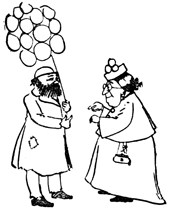 Two turbaned men stand together, one holding a bunch of balloons.