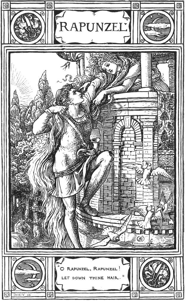 Walter Crane's illustration for Rapunzel