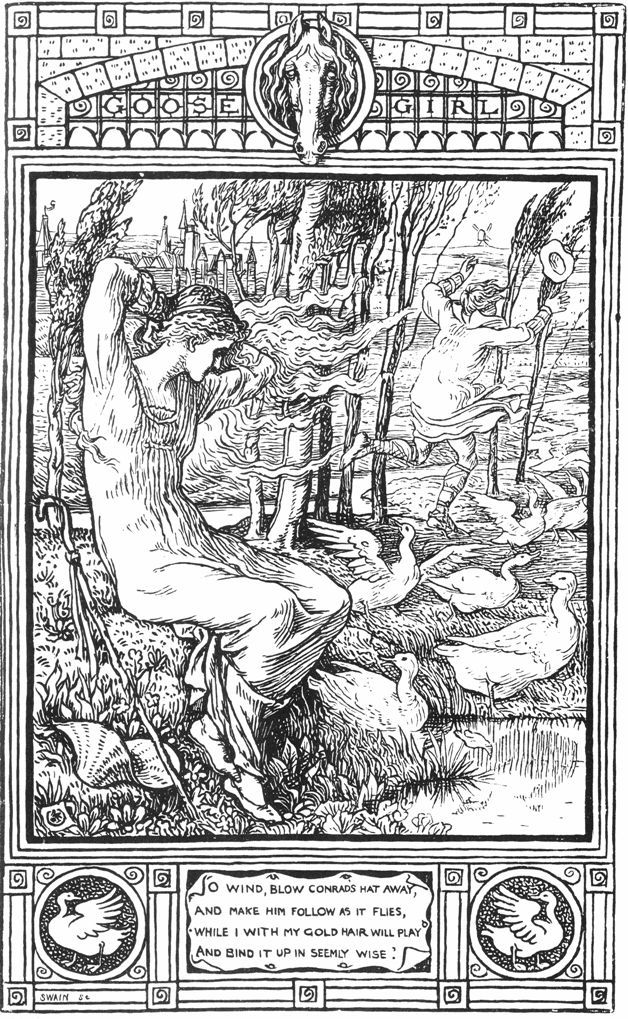Walter Crane's illustration for The Goose-Girl