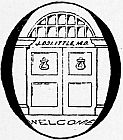 Doctor Dolittle's front door, labelled Dolittle M.D., above a Welcome doormat.